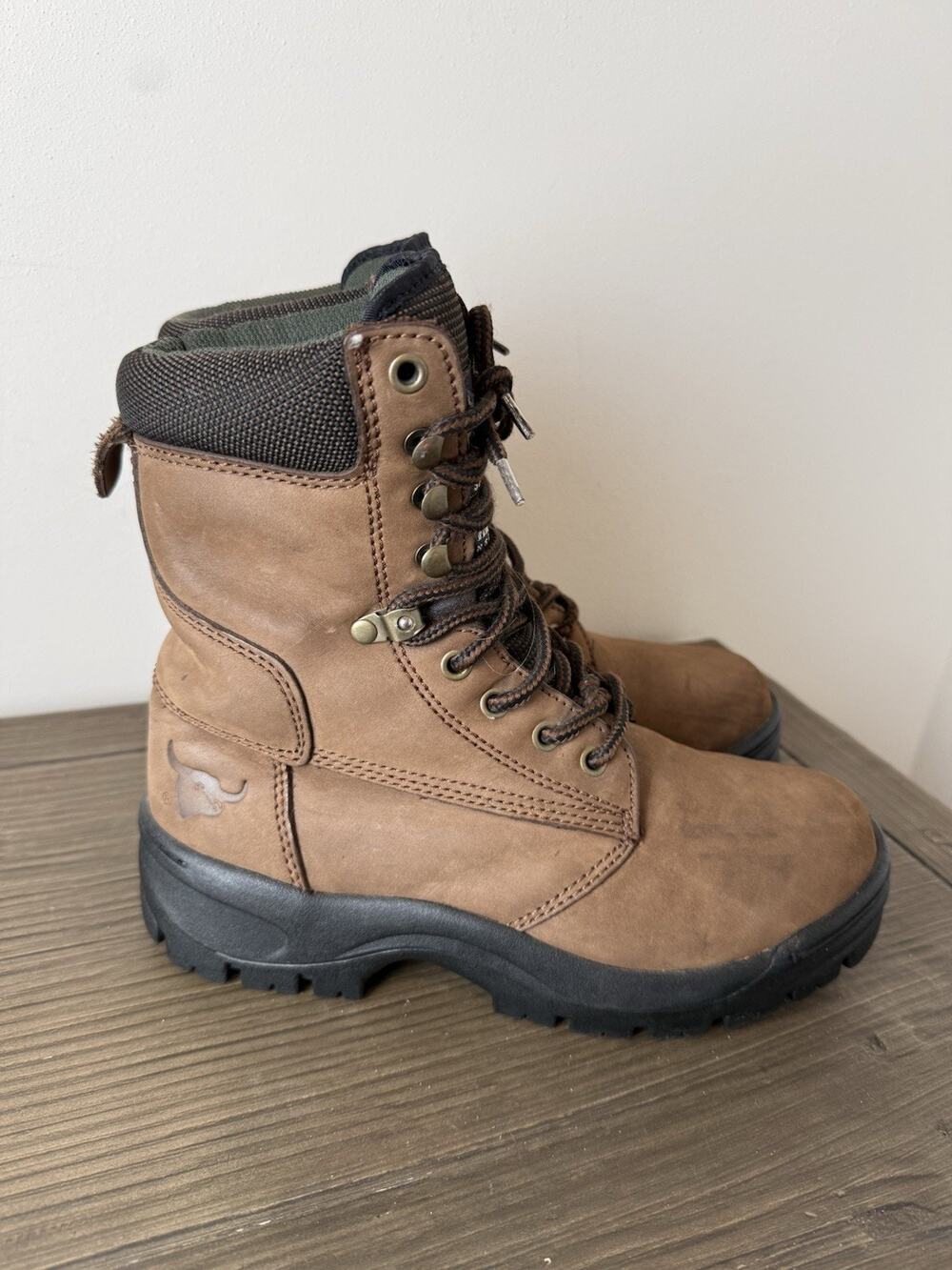Texas Steer Boots Mens Size 6.5 Brown Leather Insulated Work Snow Oil Resistant